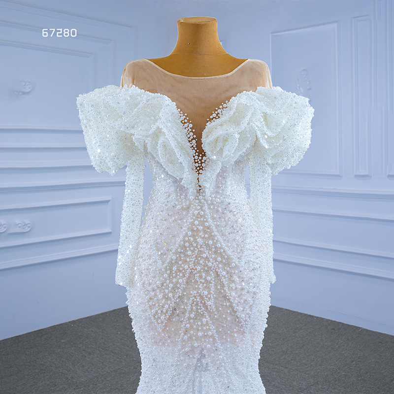 Elegant Luxury Full Sleeve Mermaid Wedding Dress